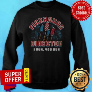 Alternative view of Top Fireworks Director I Run You Run America Flag Shirt
