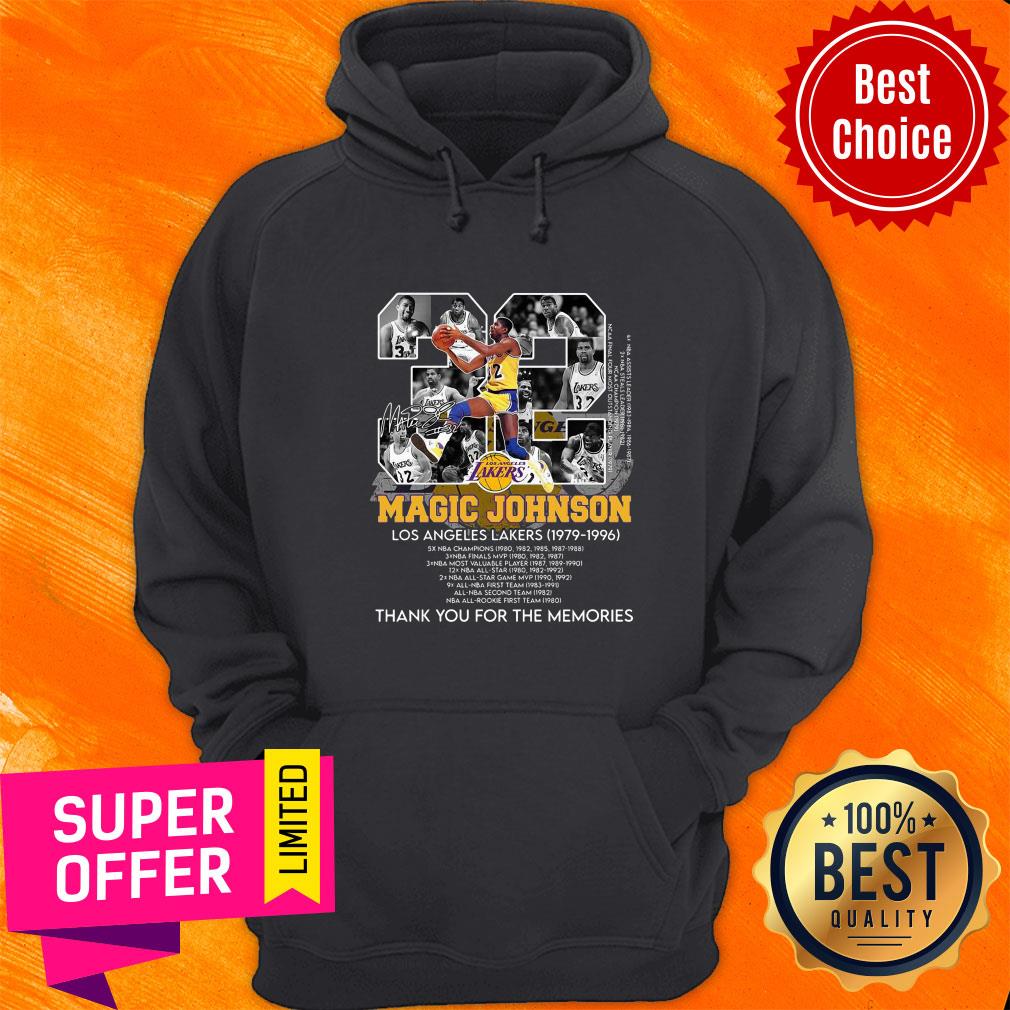 Magic 32 Johnson Los Angeles Lakers 1979 7996 Thank You For The Memories Signature Shirt - Image 5