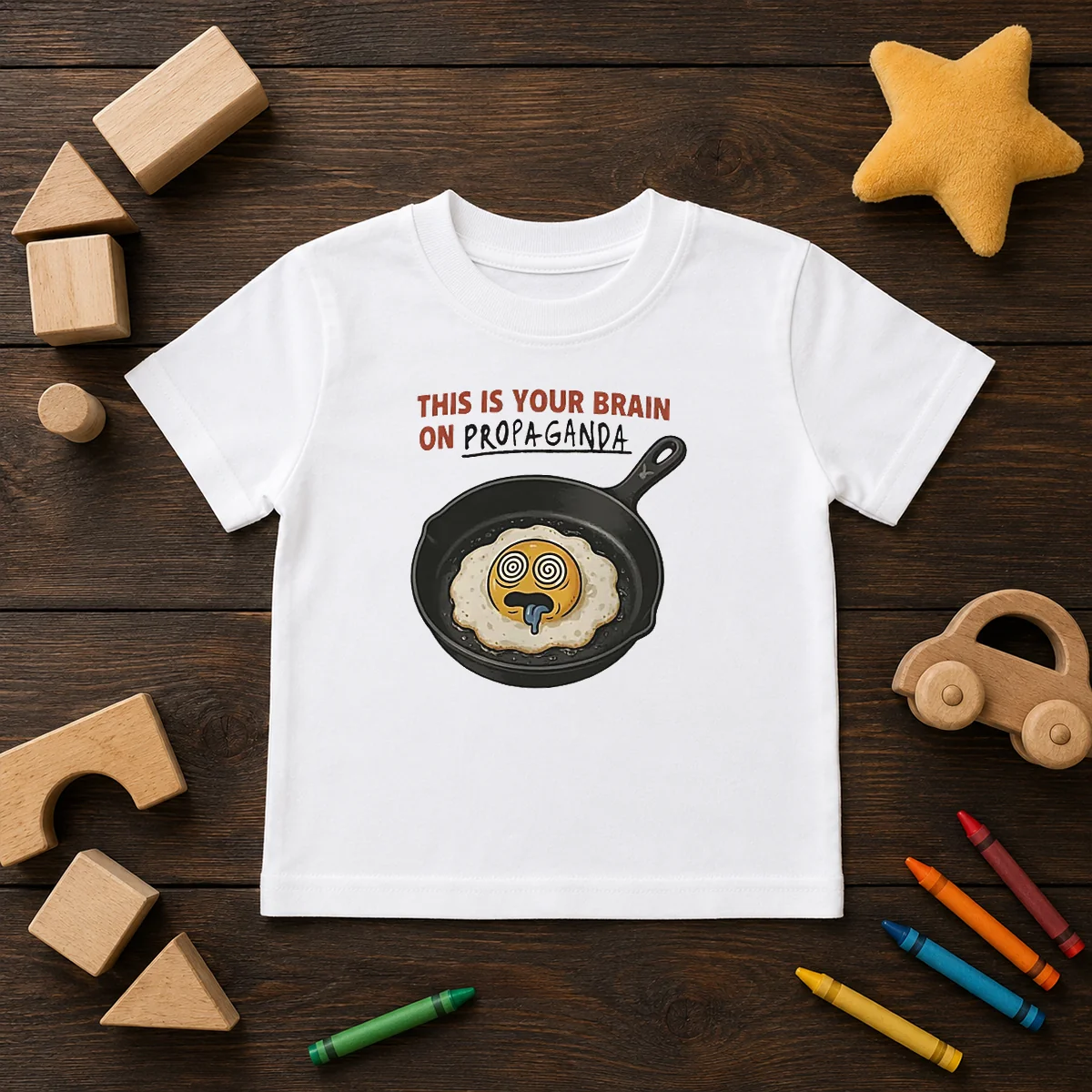 Nice Fried Egg This Is Your Brain On Propaganda Shirt - Image 9