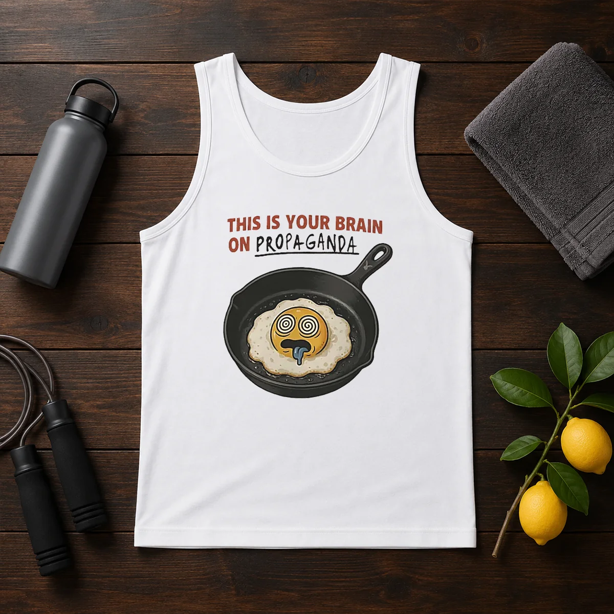 Nice Fried Egg This Is Your Brain On Propaganda Shirt - Image 3