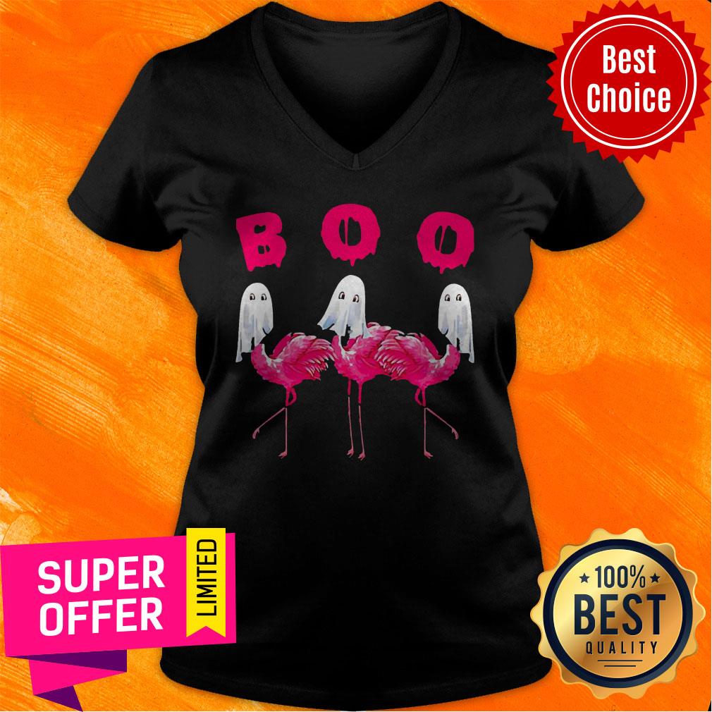 Official Boo Flamingo Halloween Shirt - Image 4