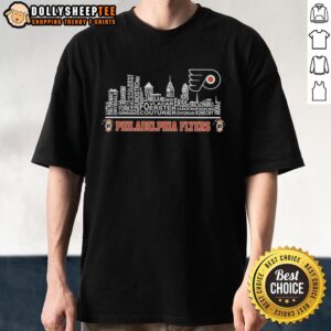 Official Philadelphia Flyers X Skyline City Name Player T-Shirt