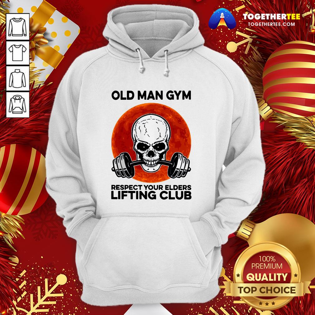Perfect Skull Old Man Gym Respect Your Elders Lifting Club Shirt - Image 5