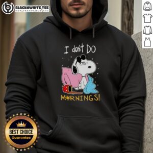 Alternative view of Awesome Snoopy I Don't Do Mornings T-Shirt