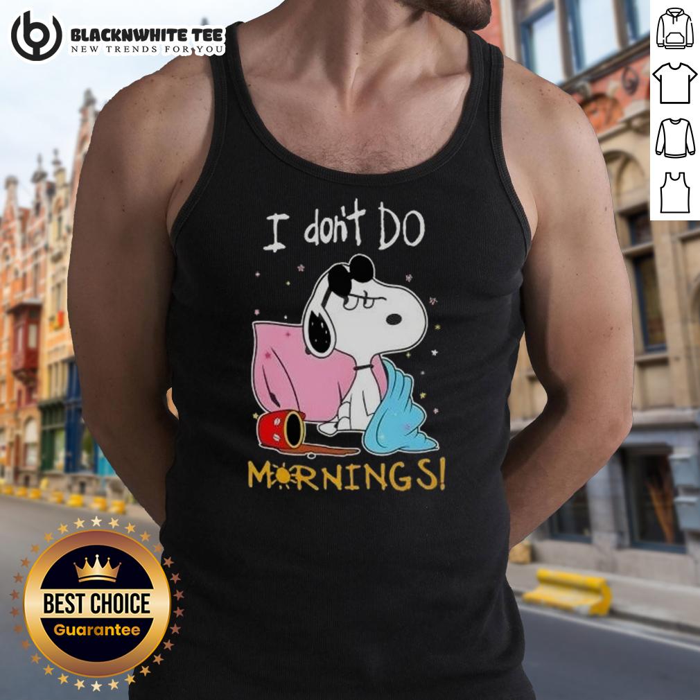 Awesome Snoopy I Don't Do Mornings T-Shirt - Image 4