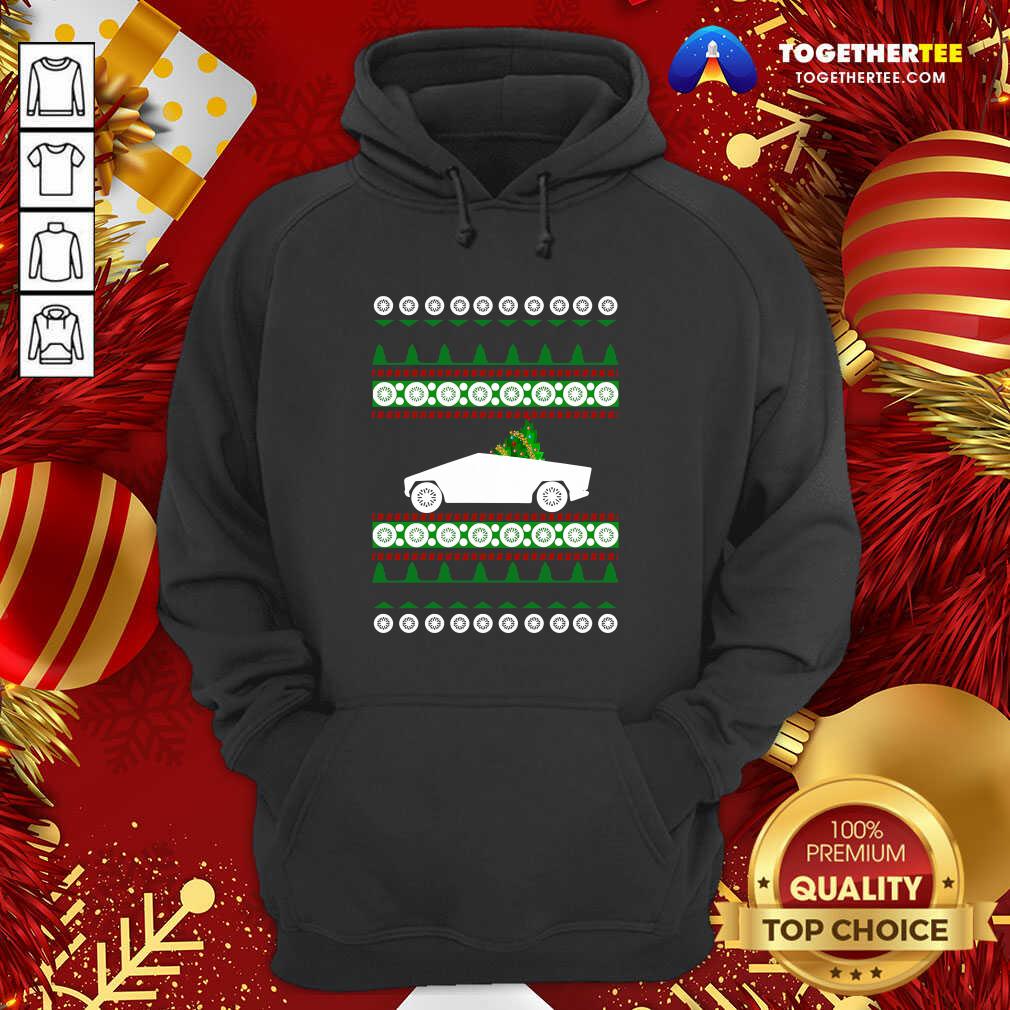 Premium CyberTruck Tesla Ugly Christmas Shirt - Image 5