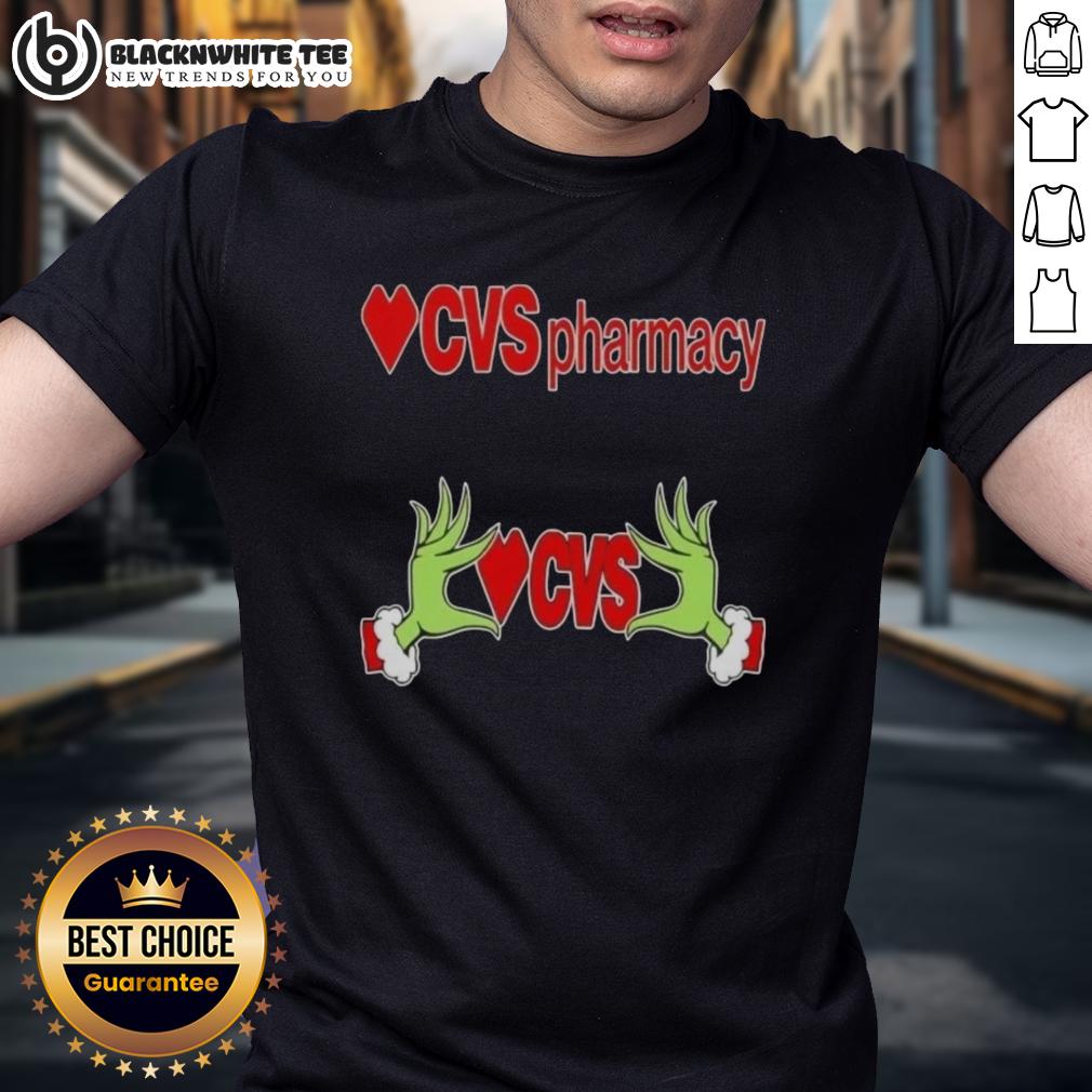 Awesome Grinch Hands Love CVS Pharmacy Christmas Shirt