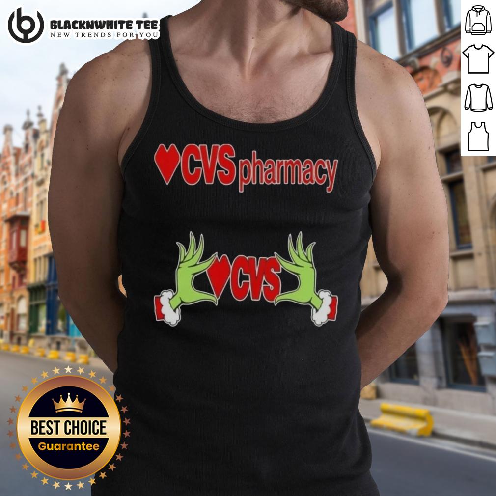 Awesome Grinch Hands Love CVS Pharmacy Christmas Shirt - Image 4