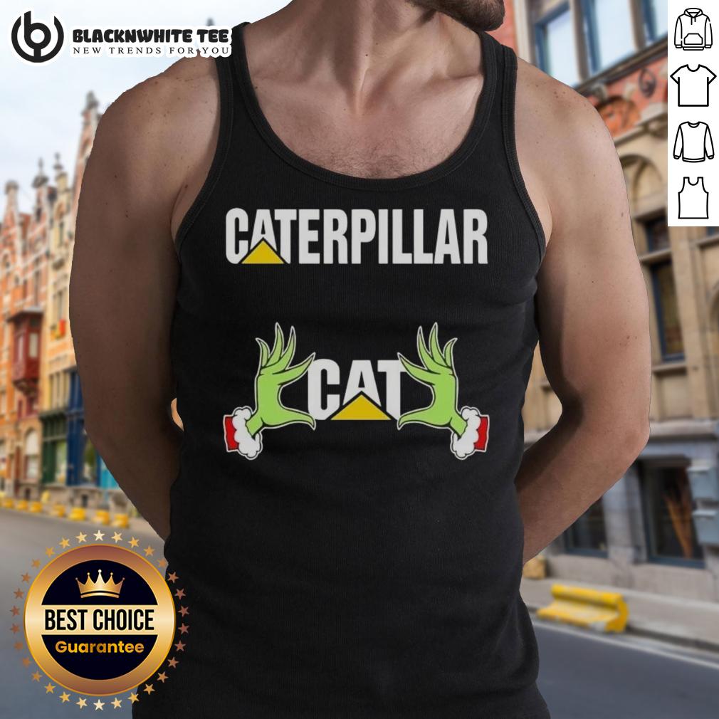 Awesome Grinch Hands Love Caterpillar Christmas T-Shirt - Image 4