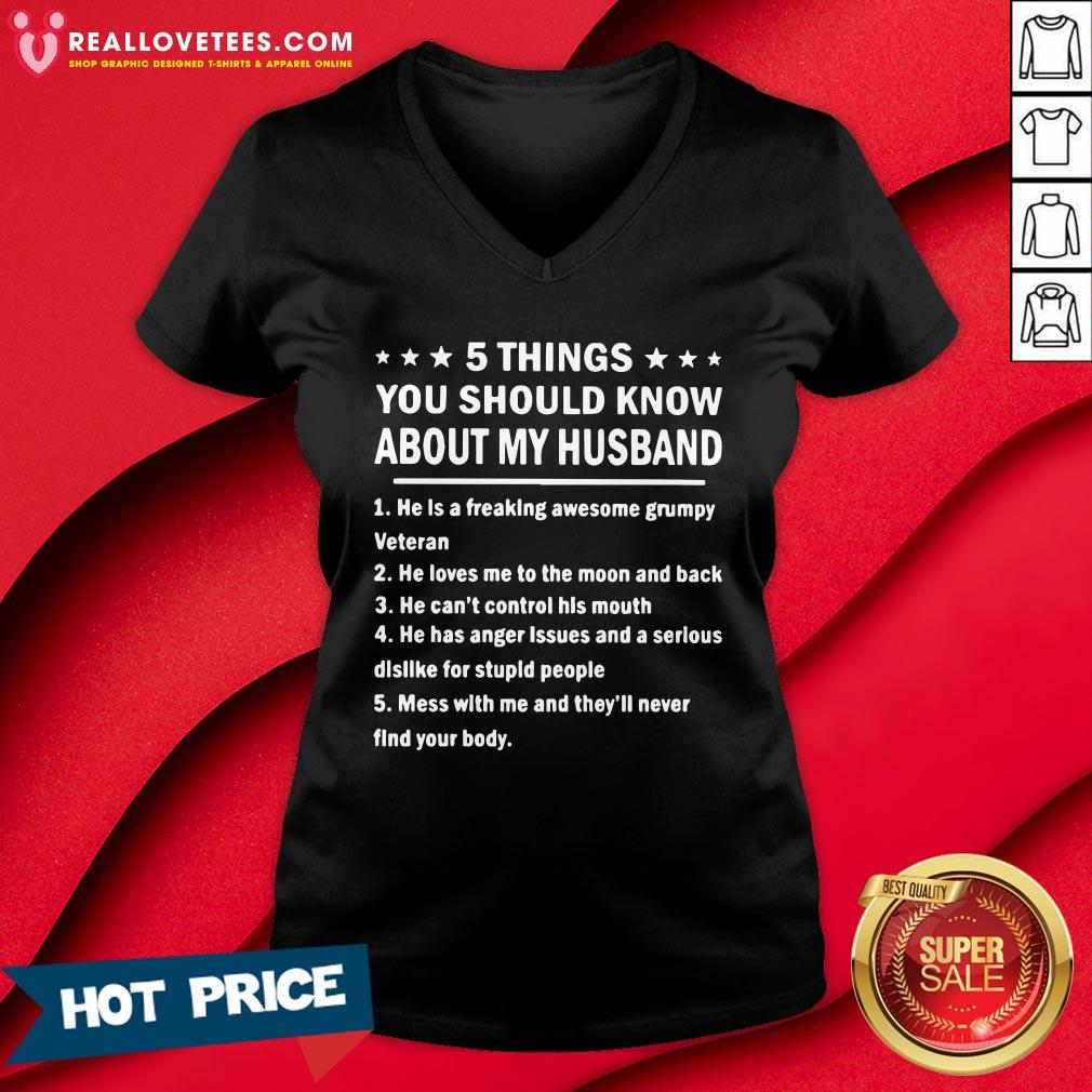 Premium 5 Things You Should Know About My Husband Shirt - Image 5