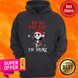 Alternative view of Premium Jack Skellington Ho Ho Holy Shit I'm Drunk Beer Christmas Shirt