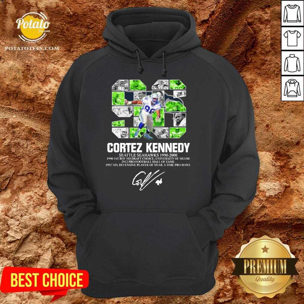 Pretty 96 Cortez Kennedy Seattle Seahawks 1990 2000 Signature Shirt - Image 5