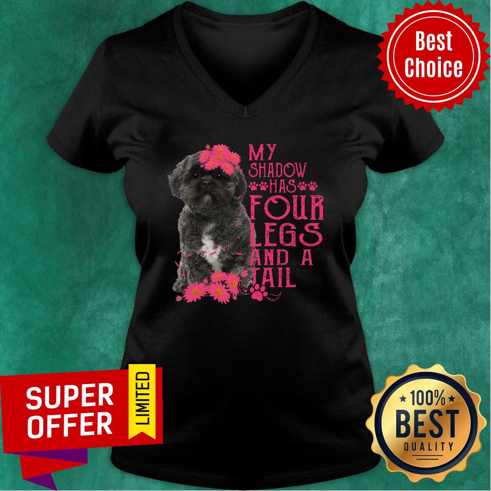 Lhasa Apso My Shadow Has Four Legs And A Tail Shirt - Image 3
