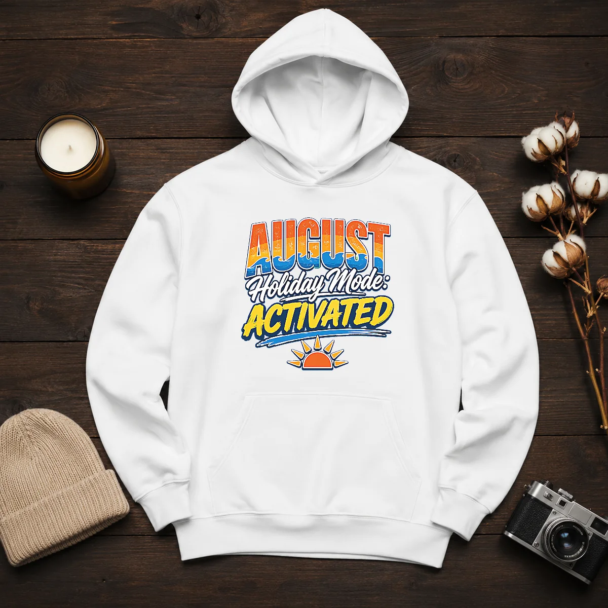 Awesome August Holiday Typography For Summer Vibes Shirt - Image 6
