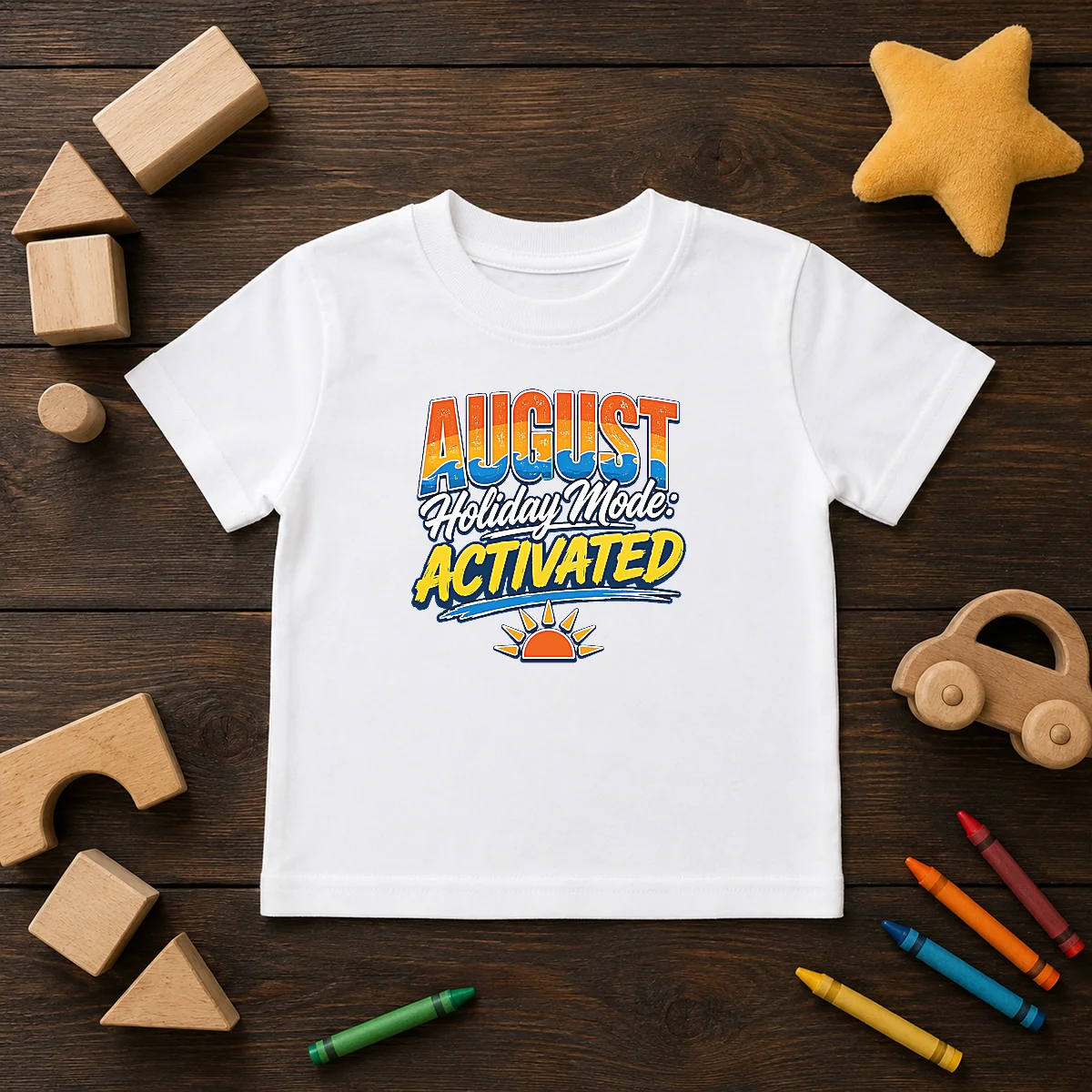 Awesome August Holiday Typography For Summer Vibes Shirt - Image 9