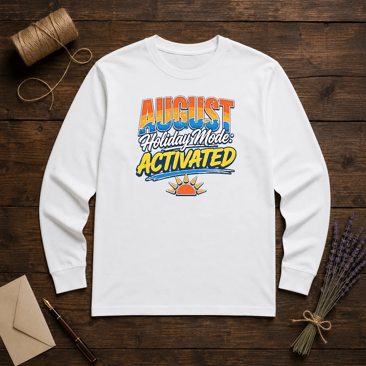 Awesome August Holiday Typography For Summer Vibes Shirt - Image 5