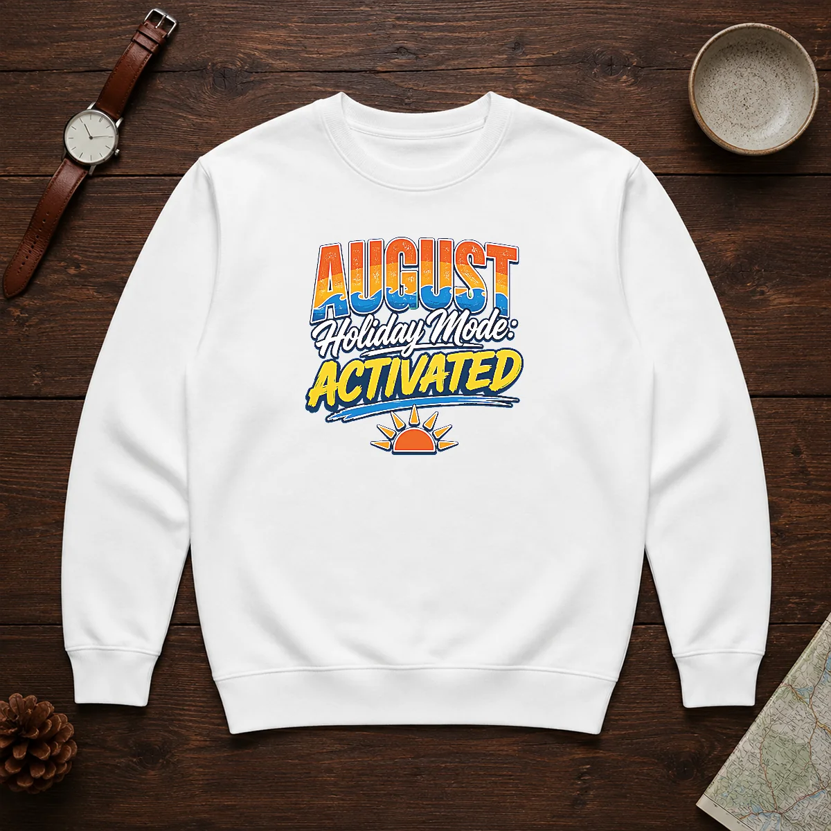 Awesome August Holiday Typography For Summer Vibes Shirt - Image 7