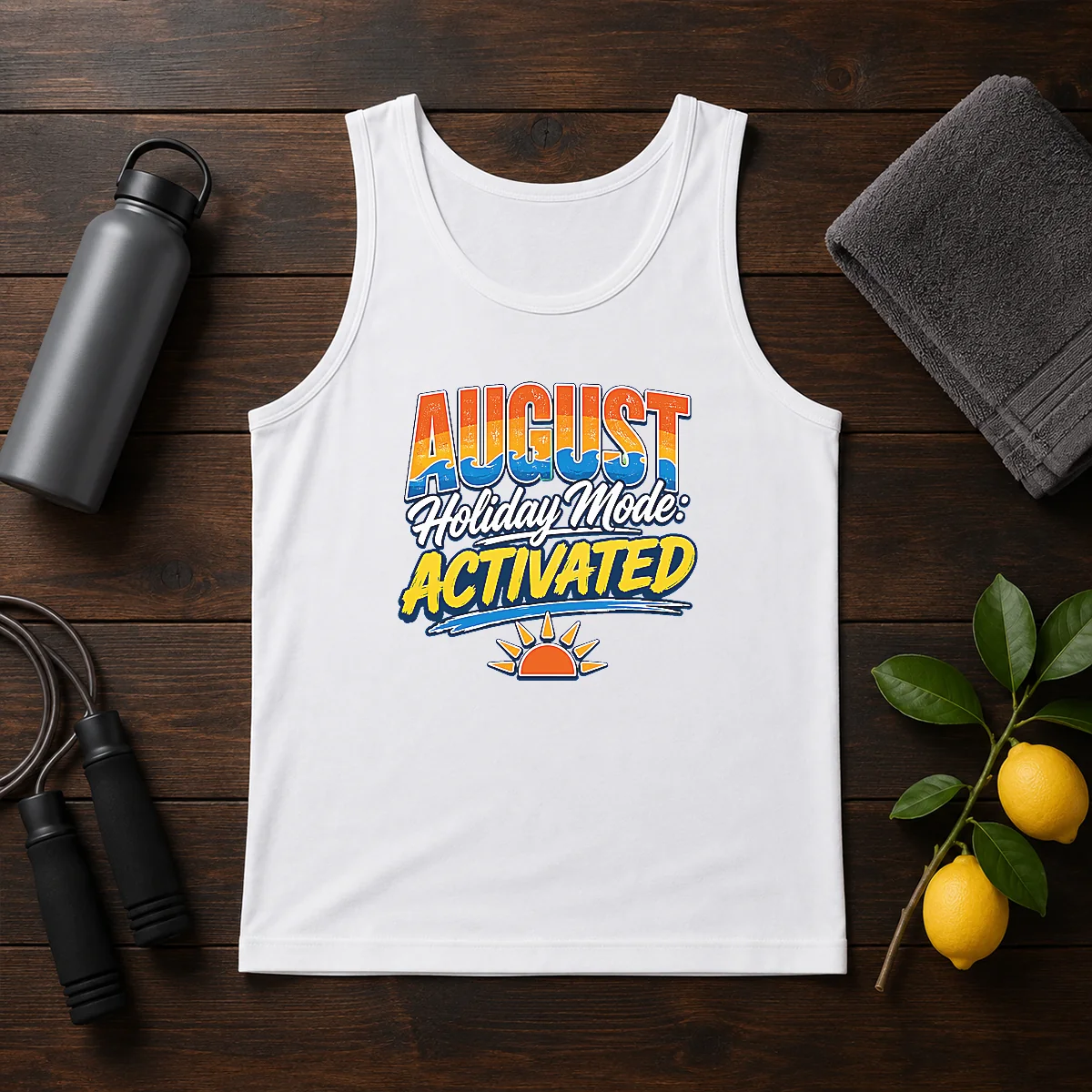 Awesome August Holiday Typography For Summer Vibes Shirt - Image 3