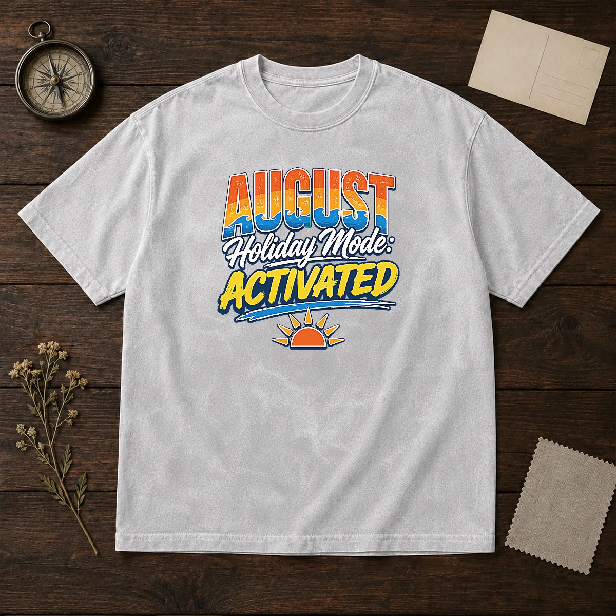 Awesome August Holiday Typography For Summer Vibes Shirt - Image 8
