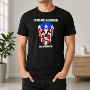 Awesome Pretty Fear And Loathing In America Skull Swastika Eyes Shirt