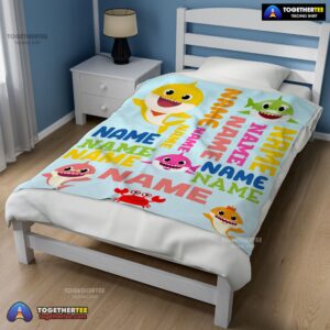 Alternative view of Official Personalized Baby Shark Blanket Fleece Customized Blanket