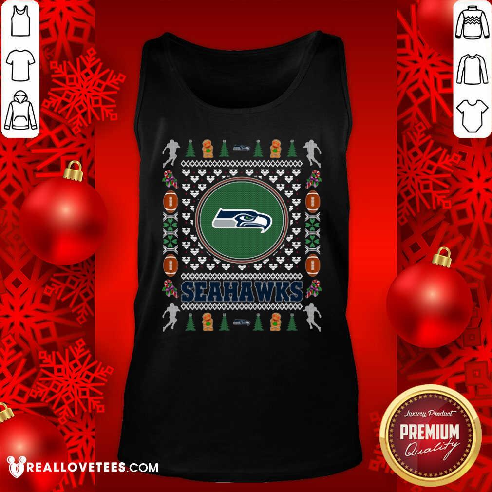 Great Seattle Seahawks Merry Christmas Shirt - Image 2