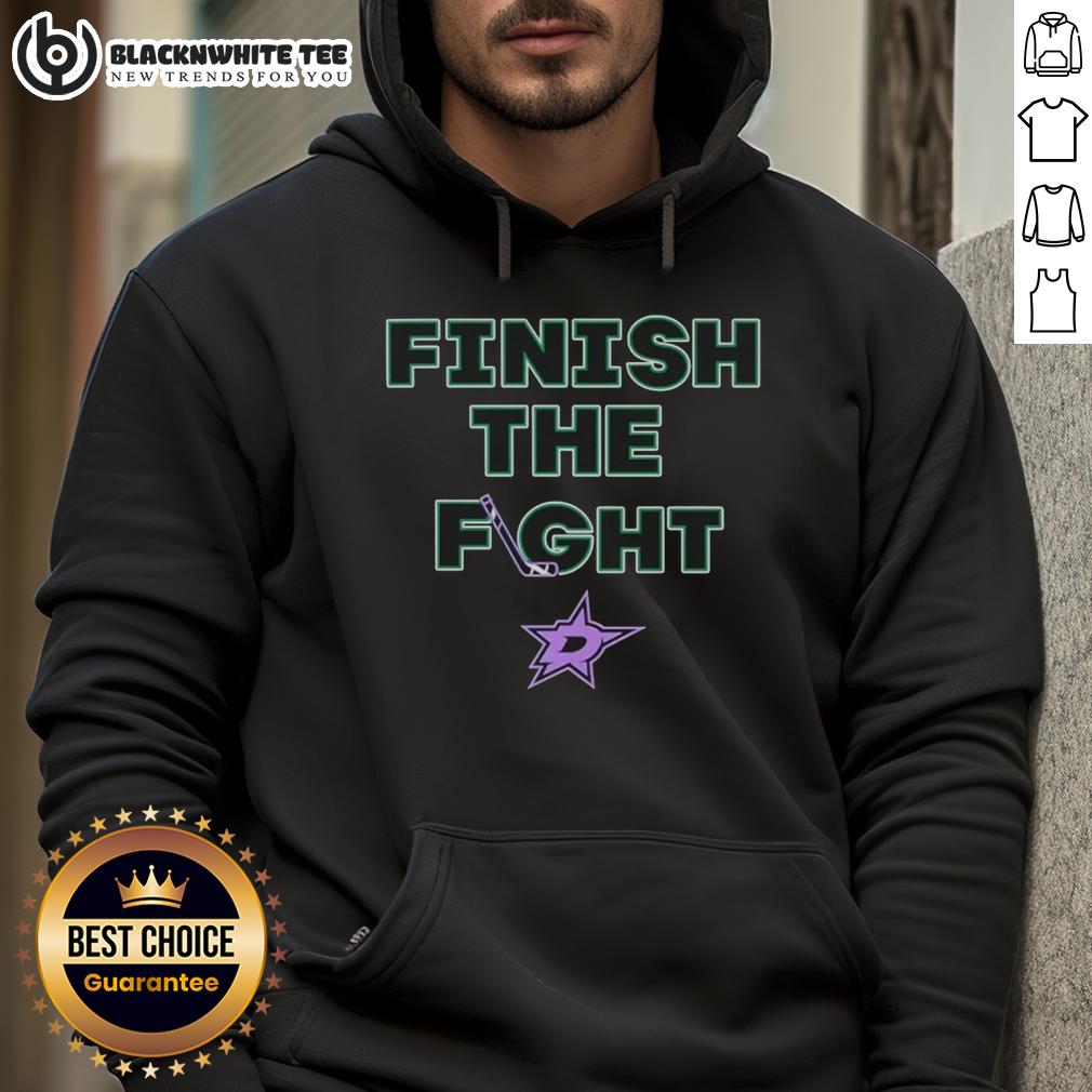 Official Finish The Fight Dallas Stars Hockey T-Shirt - Image 2