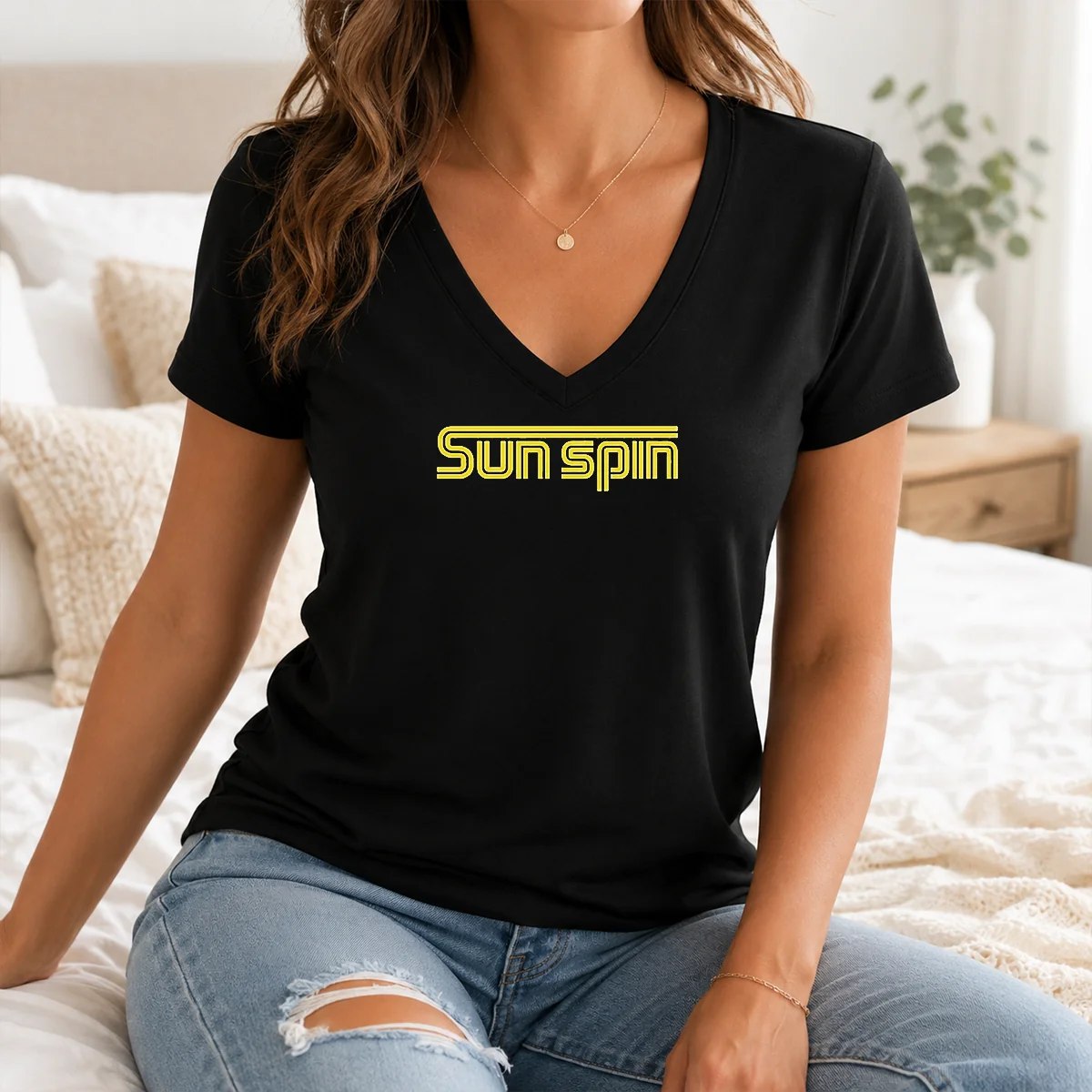 Funny Sun Spin Retro 70s Shirt - Image 2
