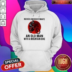 Alternative view of Nice Never Underestimate An Old Man With A Mountain Bike Moon Shirt