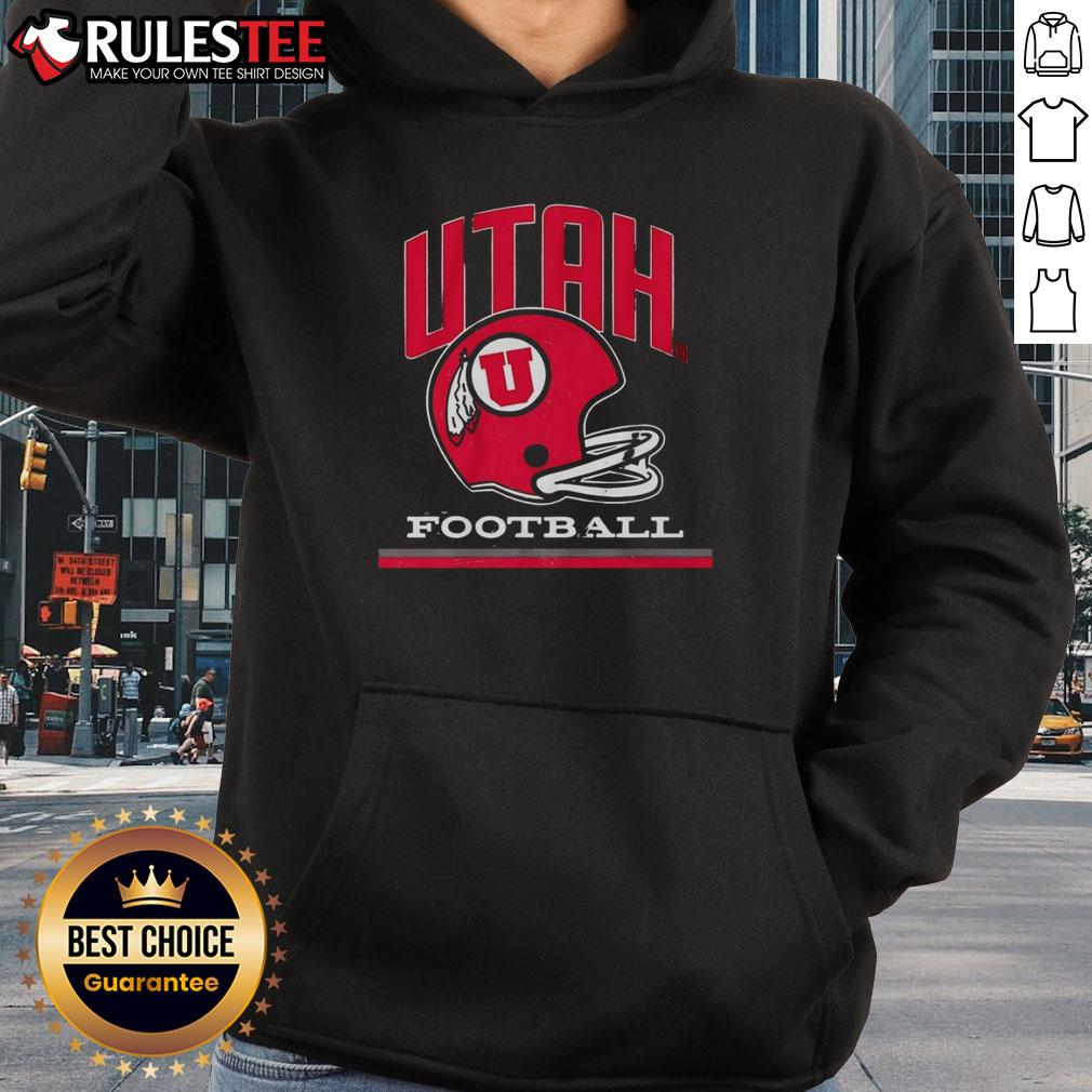 Awesome Utah Utes Football Vintage Helmet T-Shirt - Image 2