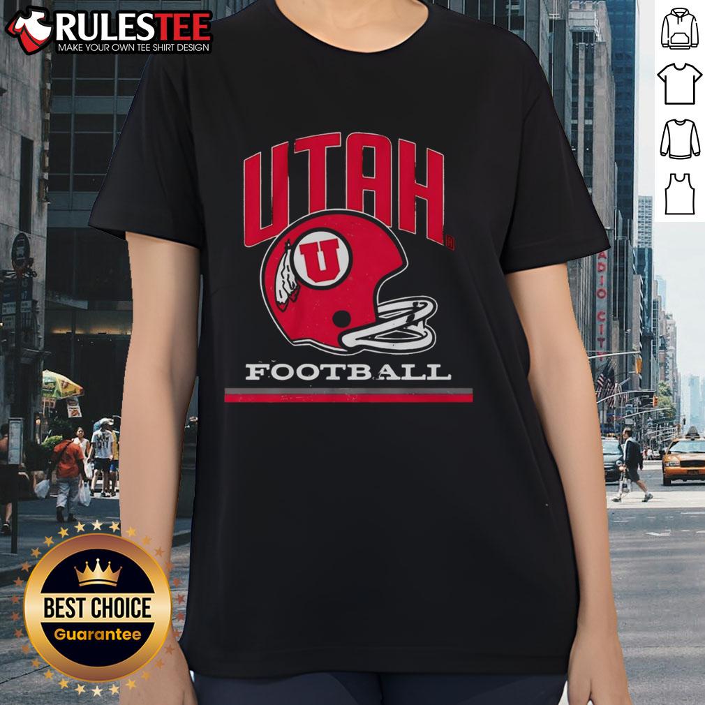Awesome Utah Utes Football Vintage Helmet T-Shirt - Image 3