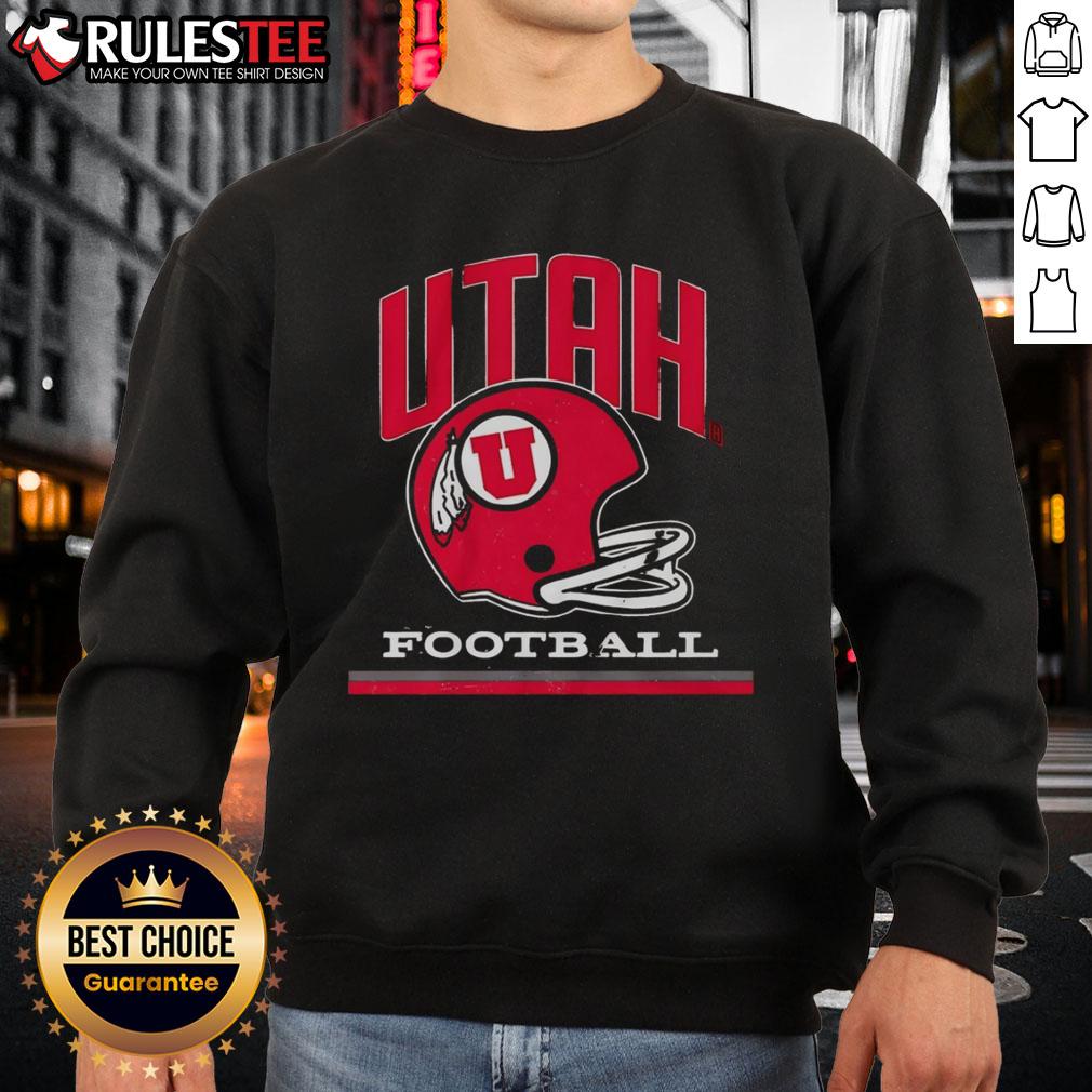 Awesome Utah Utes Football Vintage Helmet T-Shirt - Image 5