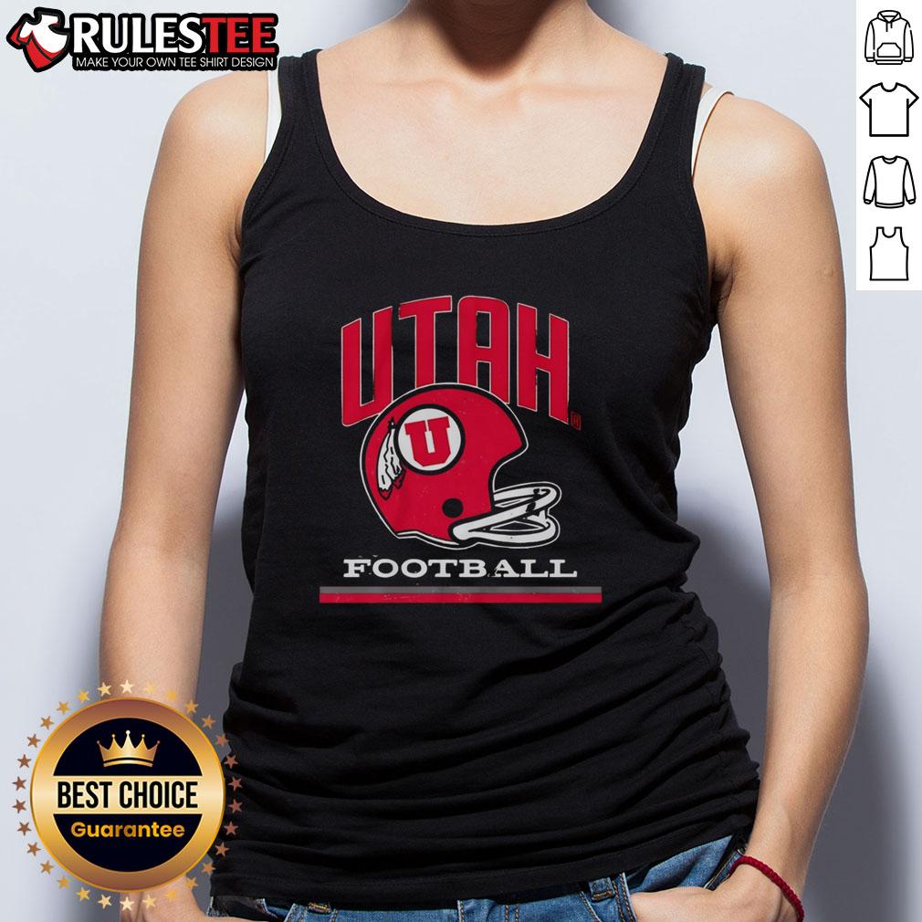 Awesome Utah Utes Football Vintage Helmet T-Shirt - Image 4