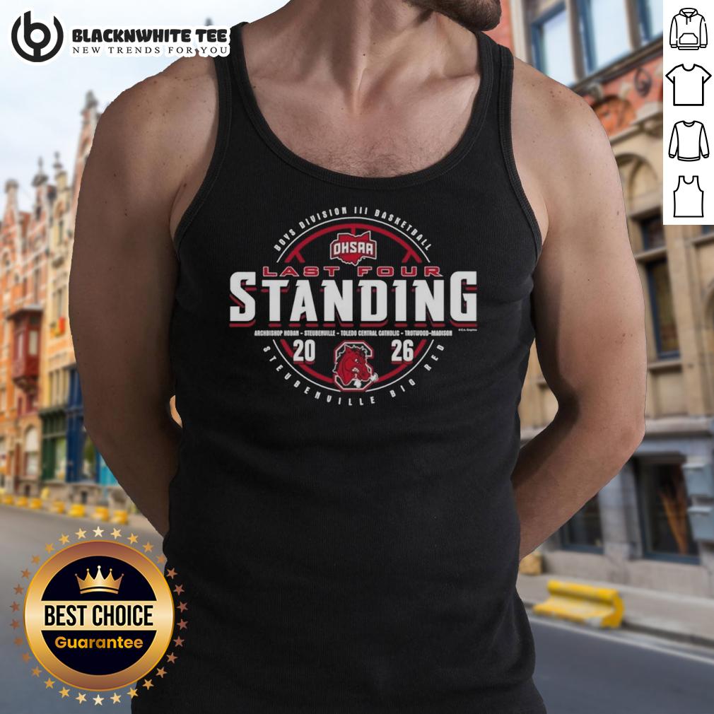 Original Steubenville Big Red 2026 OHSAA Boys Basketball Division 3 Last Four Standing T-Shirt - Image 4