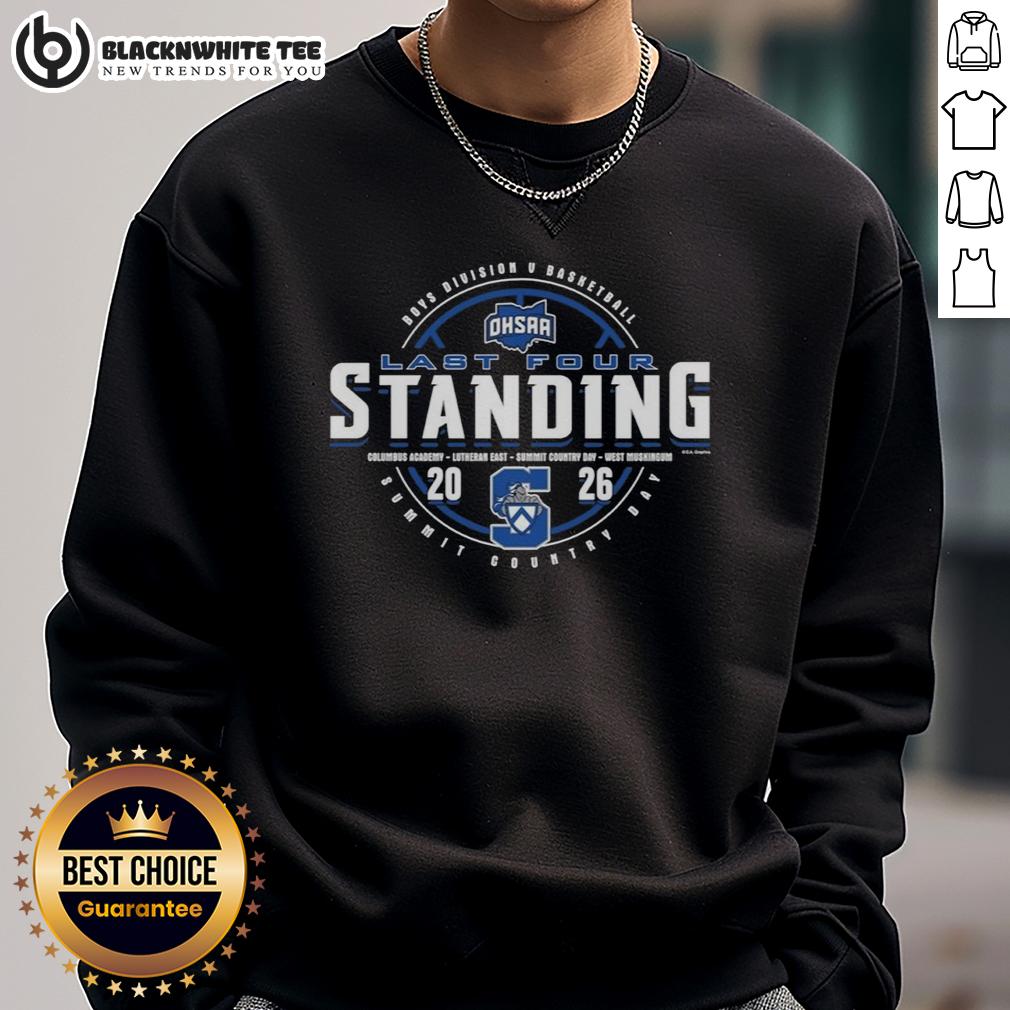 Original Summit Country Day 2026 OHSAA Boys Basketball Division 5 Last Four Standing T-Shirt - Image 5