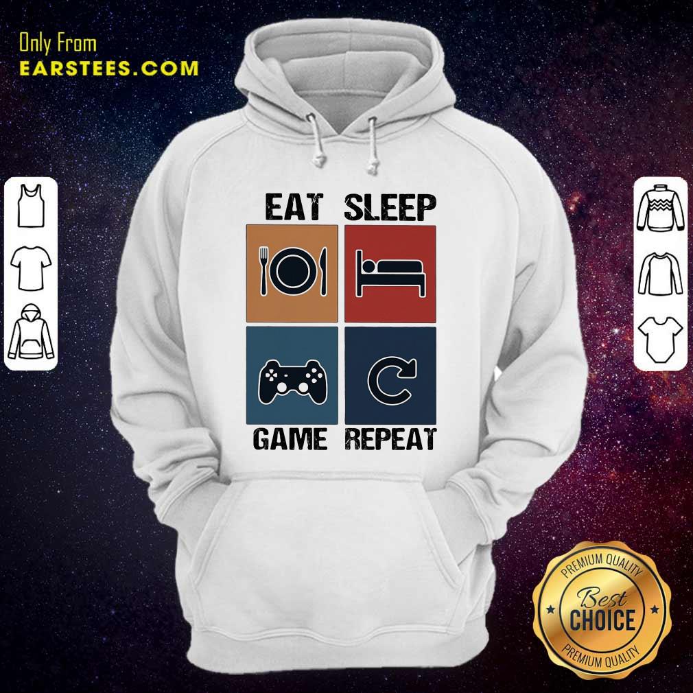 Awesome Eat Sleep Game Repeat Vintage Shirt - Image 2