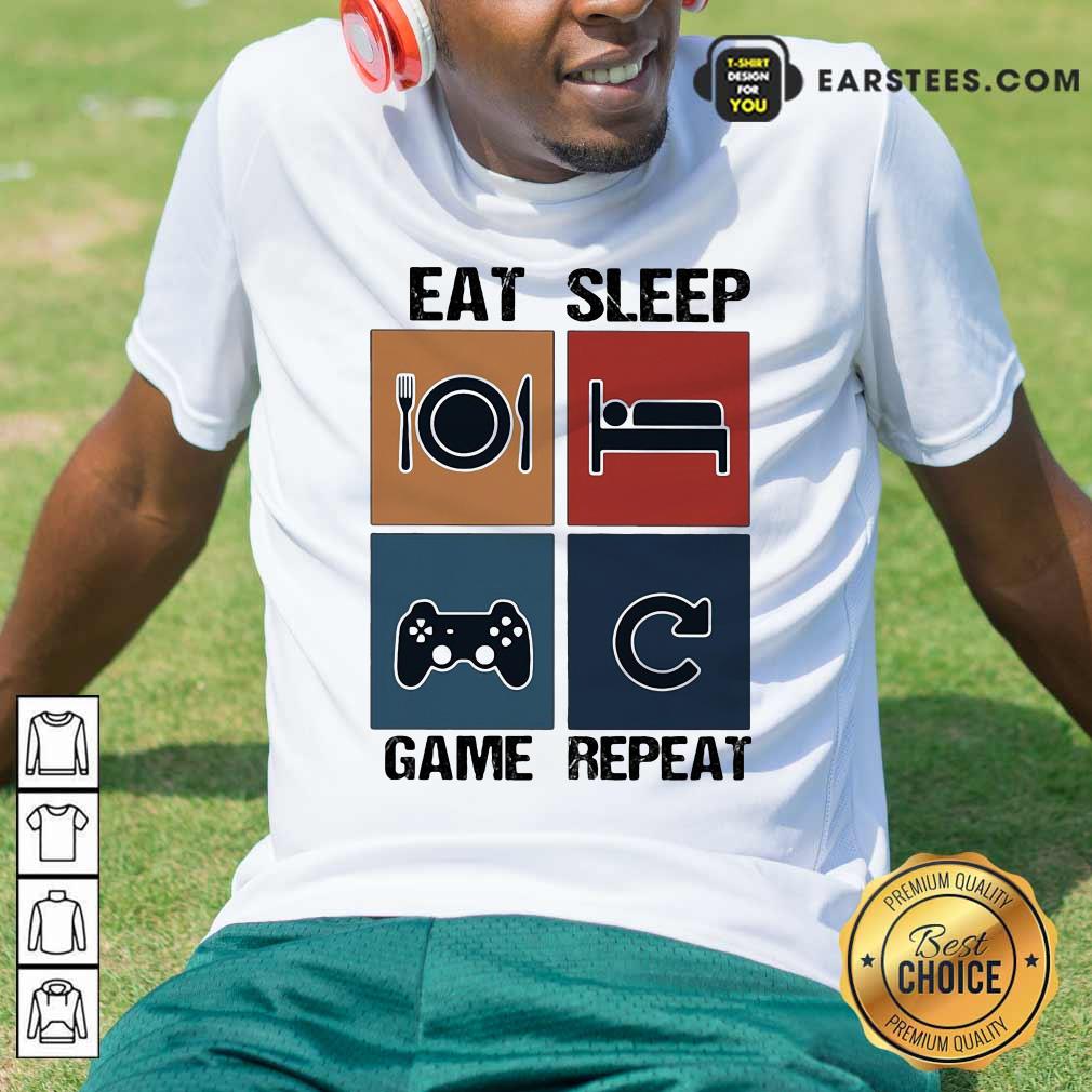 Awesome Eat Sleep Game Repeat Vintage Shirt