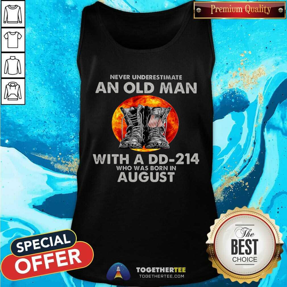 Never Underestimate An Old August Man With A DD214 Moon Shirt - Image 4