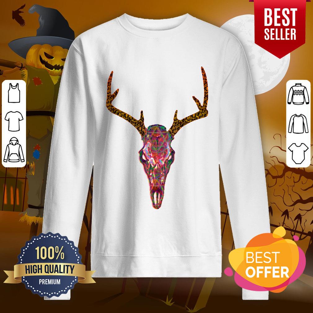 Lakota Shaman Bull Sugar Skull Day Dead Dia De Los Muertos Shirt - Image 4