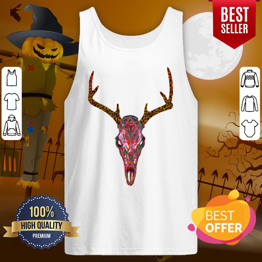 Lakota Shaman Bull Sugar Skull Day Dead Dia De Los Muertos Shirt - Image 3