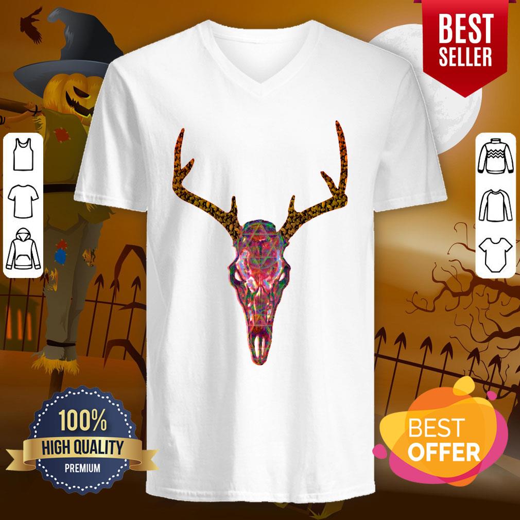 Lakota Shaman Bull Sugar Skull Day Dead Dia De Los Muertos Shirt - Image 2