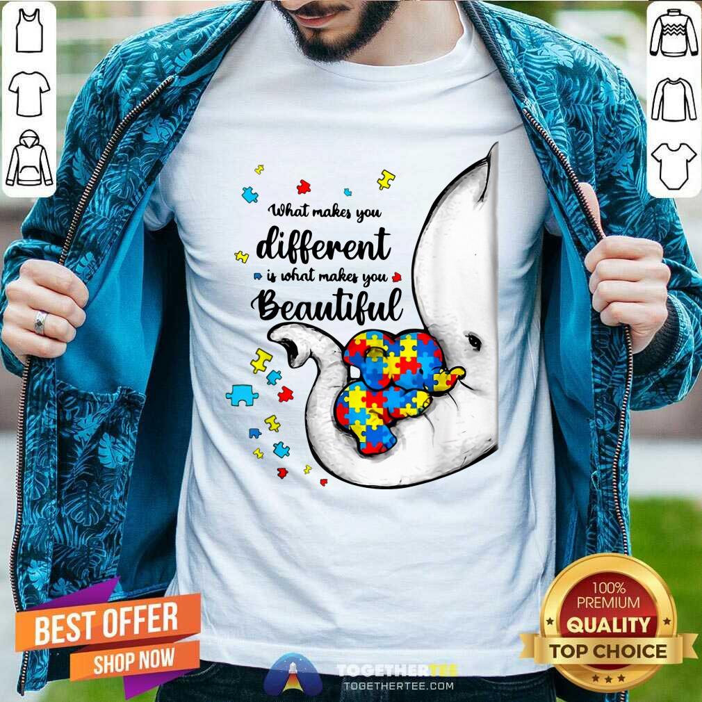 Cute What Makes You Different Elephant Autism Shirt