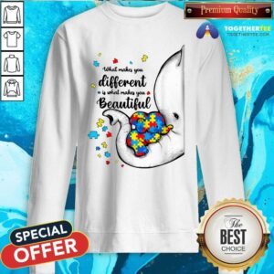 Alternative view of Cute What Makes You Different Elephant Autism Shirt