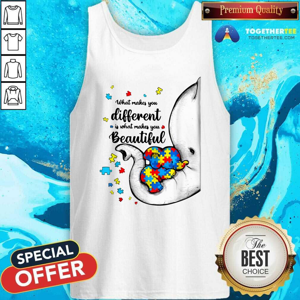 Cute What Makes You Different Elephant Autism Shirt - Image 4