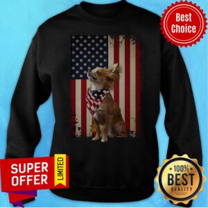 Alternative view of Nice American Flag Chihuahua Proud Shirt