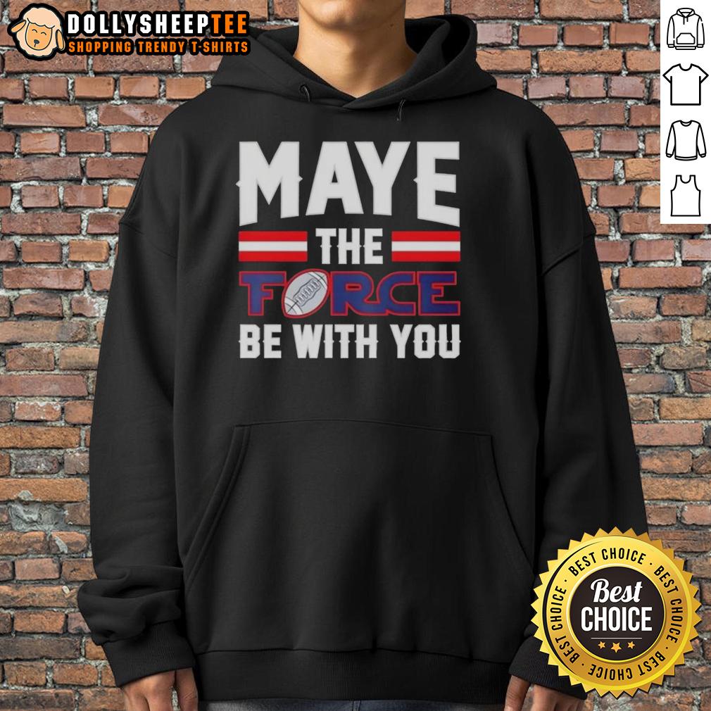Premium New England Patriots Drake Maye The Force Be With You T-Shirt - Image 2