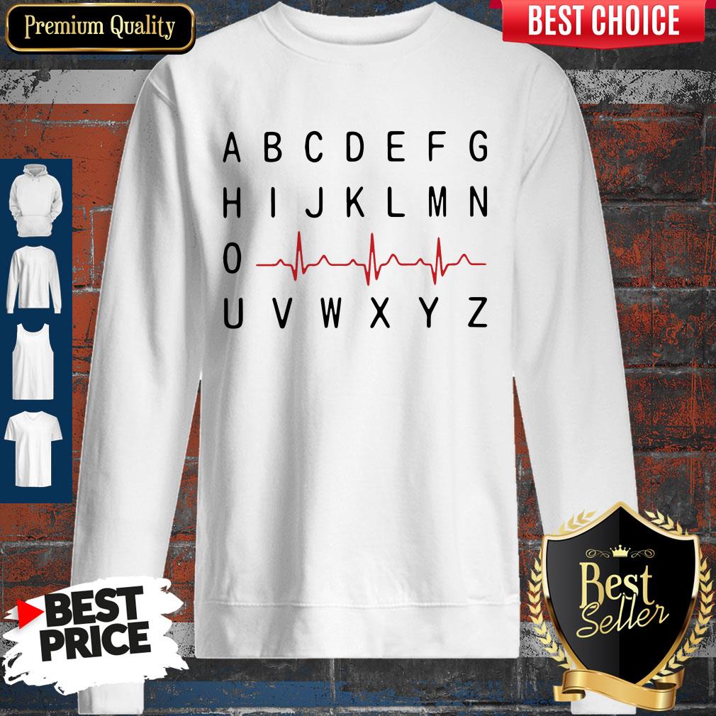 A B C D E F G Nurse Heartbeat Shirt - Image 4