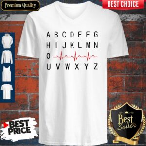 Alternative view of A B C D E F G Nurse Heartbeat Shirt