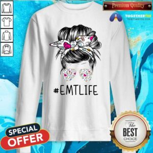 Alternative view of Cool Bun Hair Sunglasses Headband EMT Life Shirt