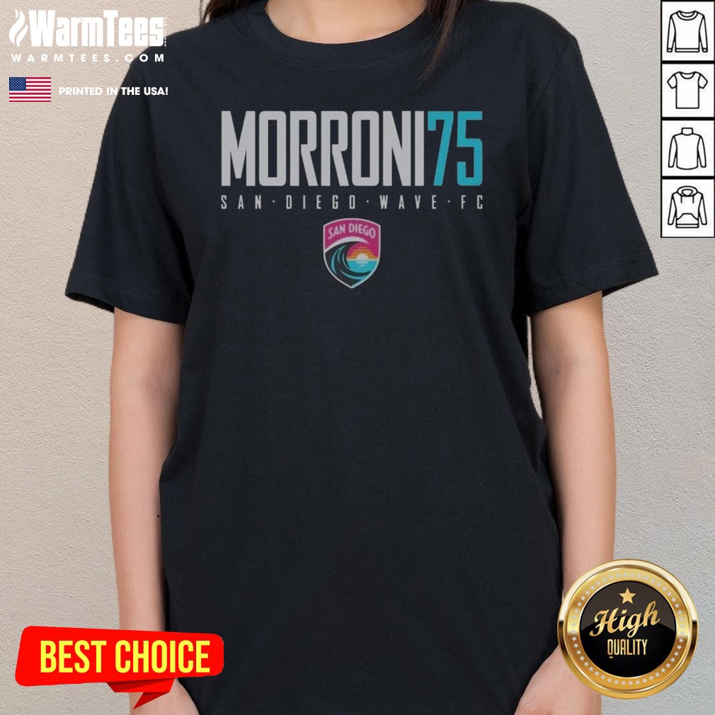 Nice San Diego Wave FC Morroni 75 San Diego Wave FC Soccer Team Shirt - Image 3